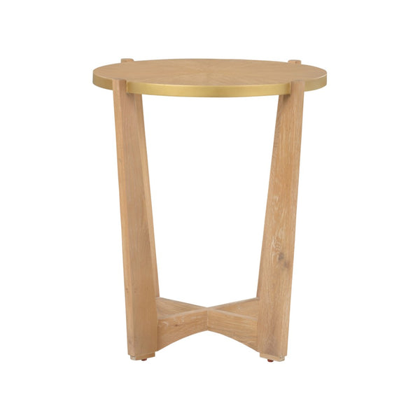 Chelsea House Ardoise Cerused Oak Side Table — French Mid-Century Inspired, Elegant Grain, Durable Everyday Accent (27" H) 370400
