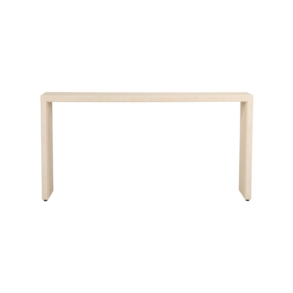 Chelsea House Goldsborough Console By Jamie Merida — Cream Shagreen Wrap, Slim 64" Console For Entryways & Narrow Spaces 370402
