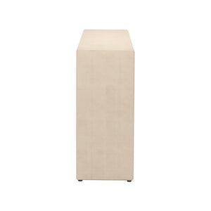 Chelsea House Goldsborough Console By Jamie Merida — Cream Shagreen Wrap, Slim 64" Console For Entryways & Narrow Spaces 370402