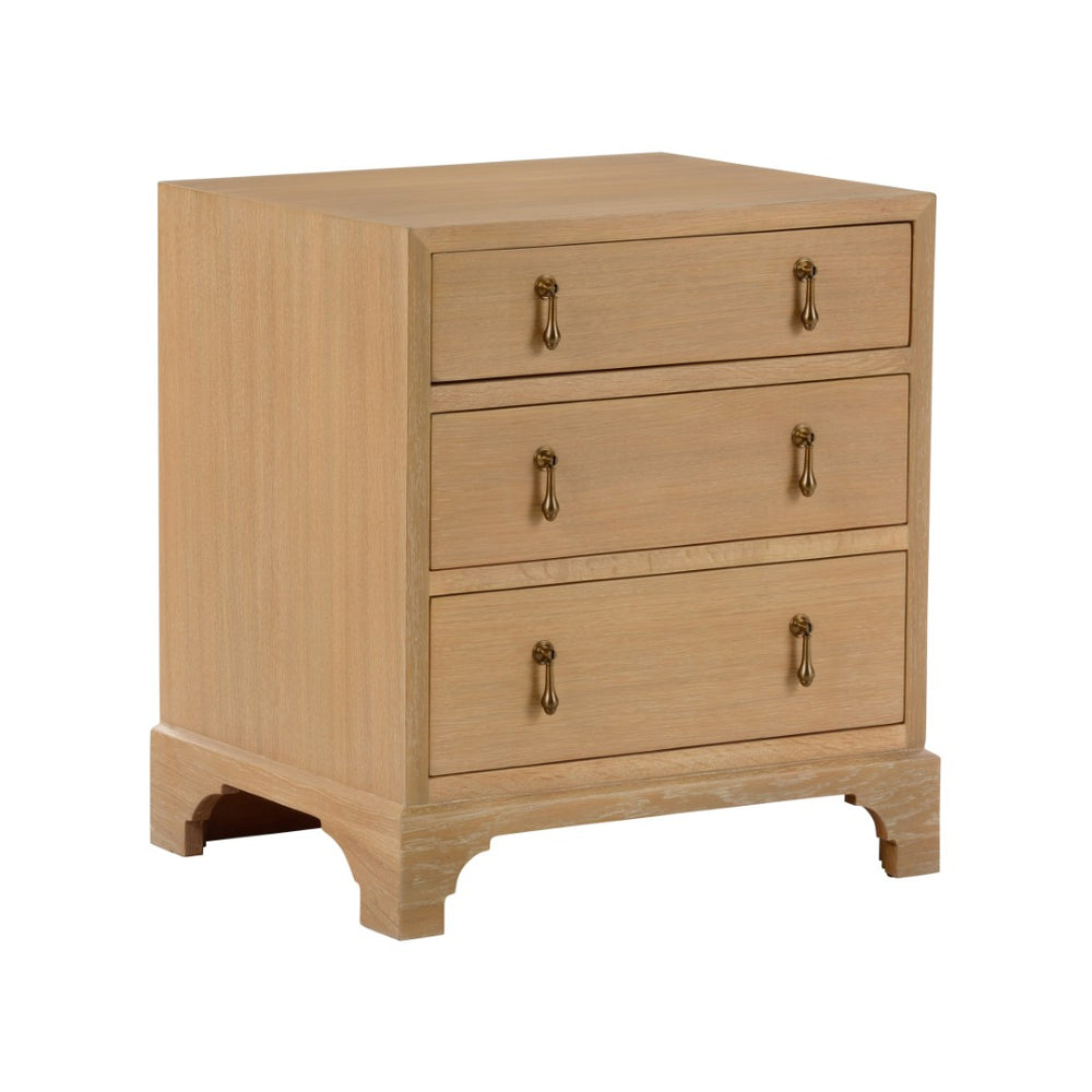 Chelsea House Cooper Cooper River Chest In Natural Cerused Oak With Black Accents, Nickel Pulls, Coastal Charm 370403