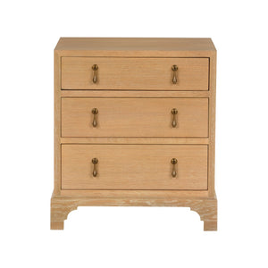 Chelsea House Cooper Cooper River Chest In Natural Cerused Oak With Black Accents, Nickel Pulls, Coastal Charm 370403