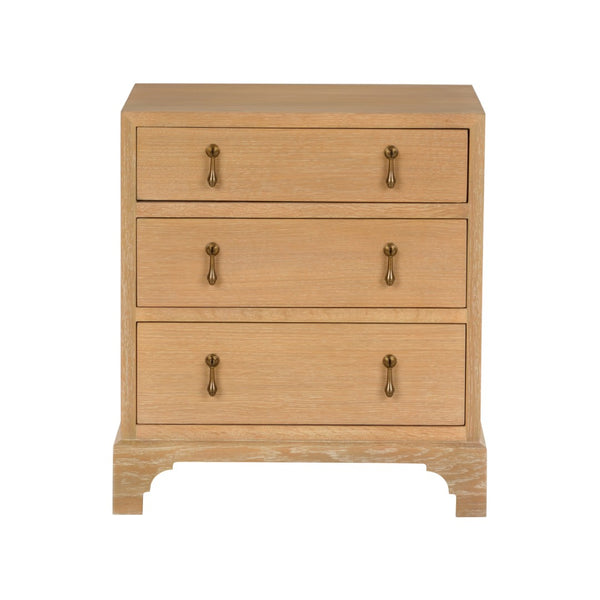 Chelsea House Cooper Cooper River Chest In Natural Cerused Oak With Black Accents, Nickel Pulls, Coastal Charm 370403
