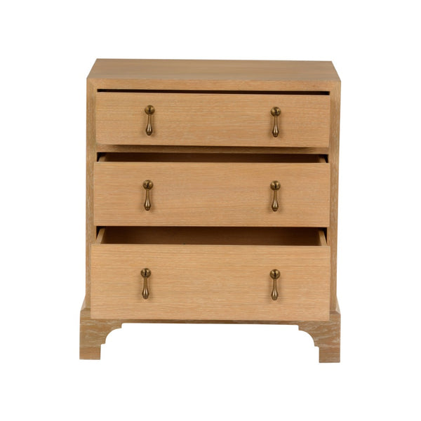 Chelsea House Cooper Cooper River Chest In Natural Cerused Oak With Black Accents, Nickel Pulls, Coastal Charm 370403