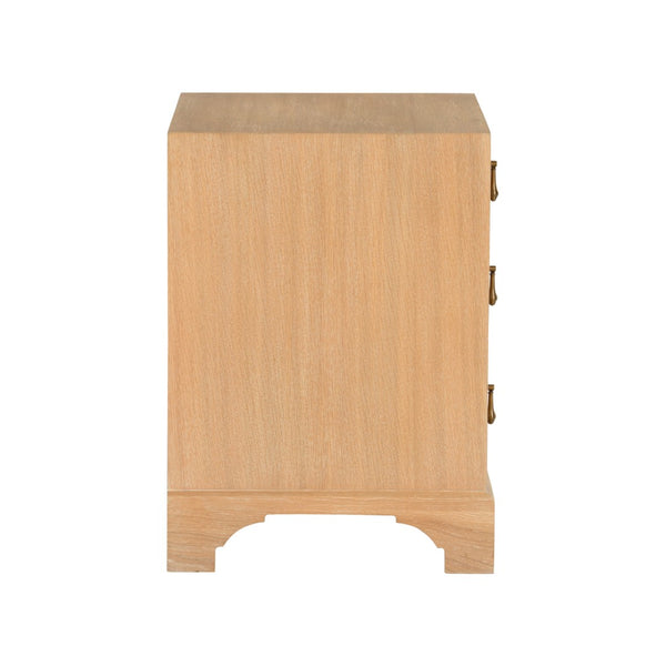 Chelsea House Cooper Cooper River Chest In Natural Cerused Oak With Black Accents, Nickel Pulls, Coastal Charm 370403