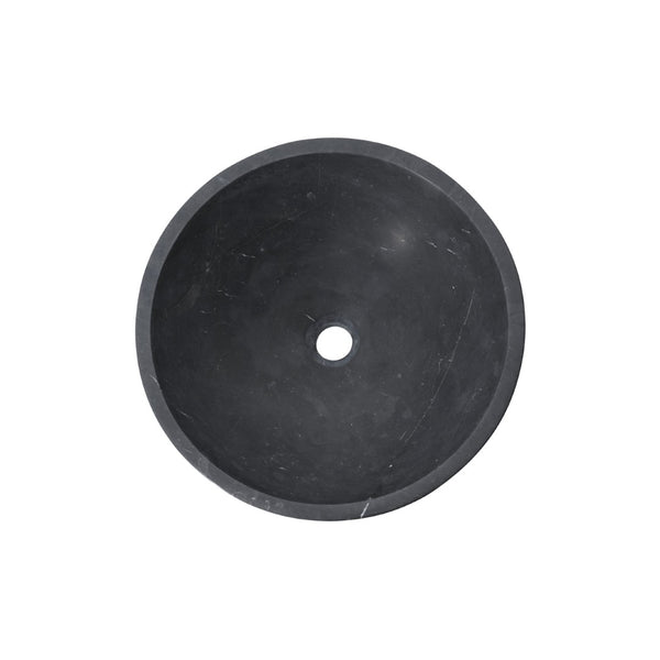 English Elm Luxury Solid Natural Marble Vessel Sink Round Matte Stone Basin Above Counter Vanity W1696P408023