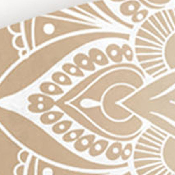 HomeRoots 76" Coastal Floral Medallion Surfboard Wall Sculpture - Dimensional Wood Art for Beachy Interiors 370403
