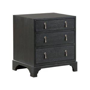 Chelsea House Cooper Cooper River Chest In Black Cerused Oak With Nickel Drop Pulls — Low Country Design, Compact Elegance 370404