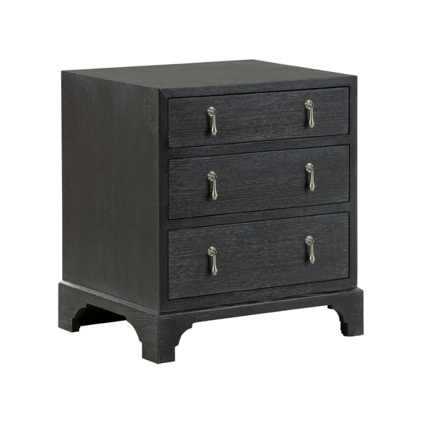 Chelsea House Cooper Cooper River Chest In Black Cerused Oak With Nickel Drop Pulls — Low Country Design, Compact Elegance 370404