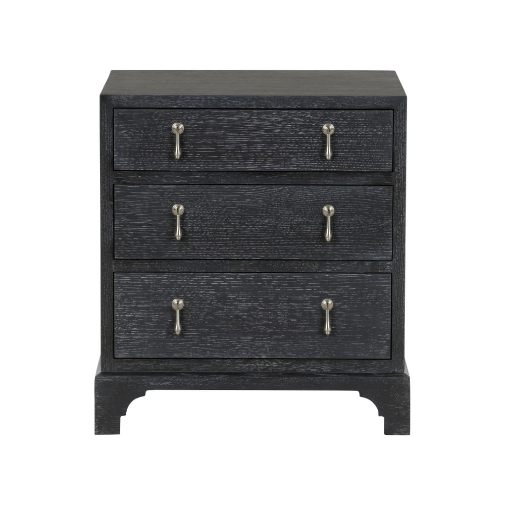 Chelsea House Cooper Cooper River Chest In Black Cerused Oak With Nickel Drop Pulls — Low Country Design, Compact Elegance 370404