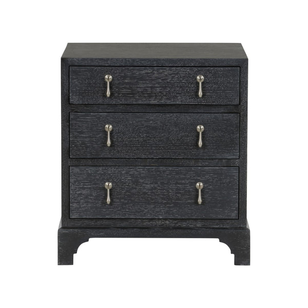 Chelsea House Cooper Cooper River Chest In Black Cerused Oak With Nickel Drop Pulls — Low Country Design, Compact Elegance 370404