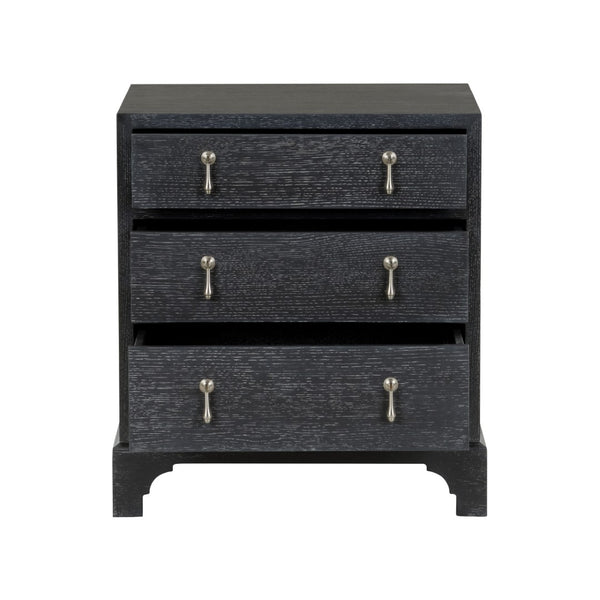 Chelsea House Cooper Cooper River Chest In Black Cerused Oak With Nickel Drop Pulls — Low Country Design, Compact Elegance 370404
