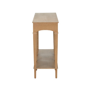 Chelsea House Oslo Cerused Oak Console Table — Gustavian-Inspired Slim 69" Entry Hall Table With Open Base 370405