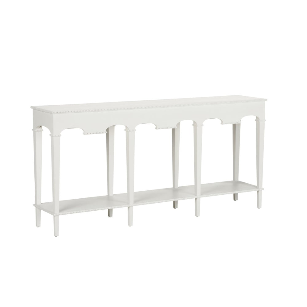 Chelsea House Oslo Gustavian Console Table In White - Jamie Merida Design, Solid Painted Frame, Entryway Focal Point 370406