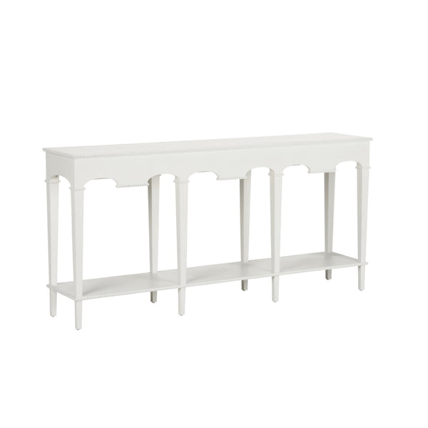 Chelsea House Oslo Gustavian Console Table In White - Jamie Merida Design, Solid Painted Frame, Entryway Focal Point 370406
