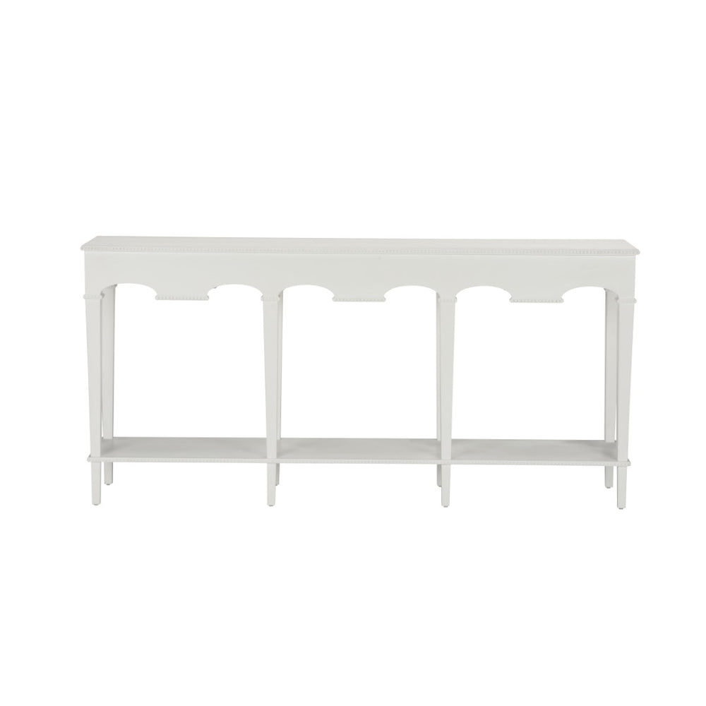 Chelsea House Oslo Gustavian Console Table In White - Jamie Merida Design, Solid Painted Frame, Entryway Focal Point 370406