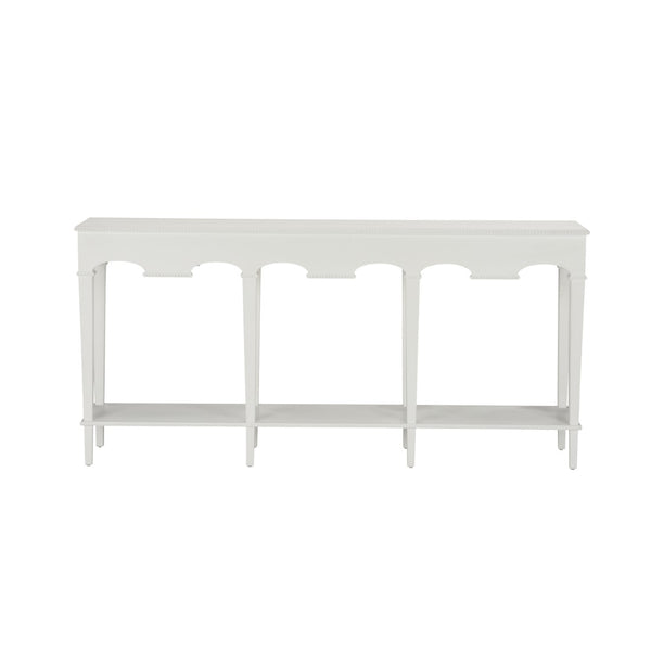 Chelsea House Oslo Gustavian Console Table In White - Jamie Merida Design, Solid Painted Frame, Entryway Focal Point 370406