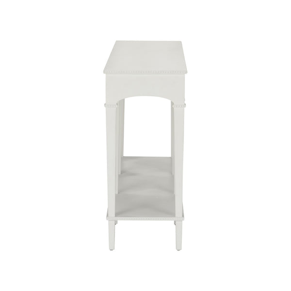 Chelsea House Oslo Gustavian Console Table In White - Jamie Merida Design, Solid Painted Frame, Entryway Focal Point 370406