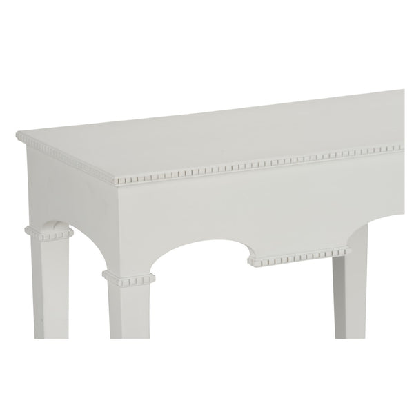 Chelsea House Oslo Gustavian Console Table In White - Jamie Merida Design, Solid Painted Frame, Entryway Focal Point 370406