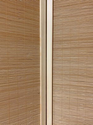 Homeroots 6" Light Bamboo 3 Panel Room Divider Screen  Wood 370410