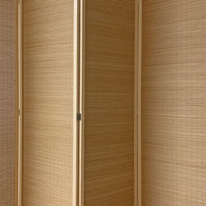 Homeroots 7" Light Bamboo 4 Panel Room Divider Screen  Wood 370411