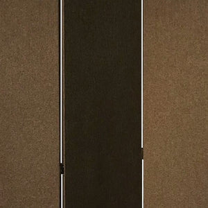 Homeroots Brown Upholstered 3 Panel Room Divider Screen Brown Jute 370414