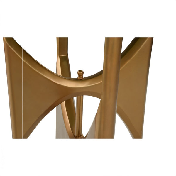 Chelsea House Ely Antique Brass Side Table With Green Glass Top By Bradshaw Orrell — Transitional Accent For Living Spaces 370438