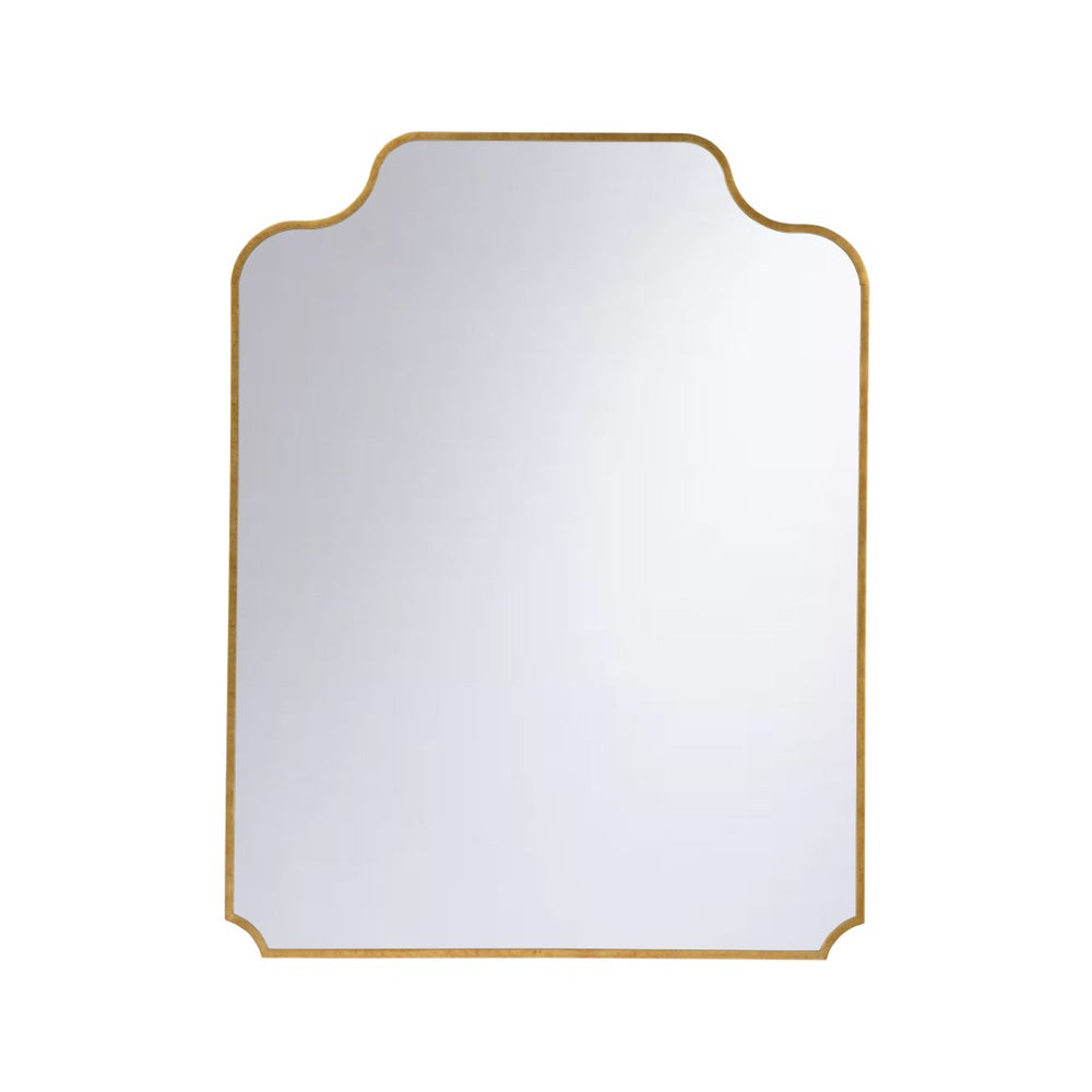 Chelsea House Sartilly Luxury Mirror — Antique Gold Leaf Curved Silhouette By Jamie Merida, 44" H Statement Piece 370439