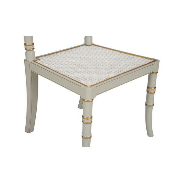 Chelsea House Sheraton Hand-Painted Gray Chair With Gold Accents, Cane Seat & Classic Sheraton Silhouette, Adult 370459