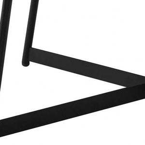 Homeroots 35" Black And Walnut Manufactured Wood Round Coffee Table   370462