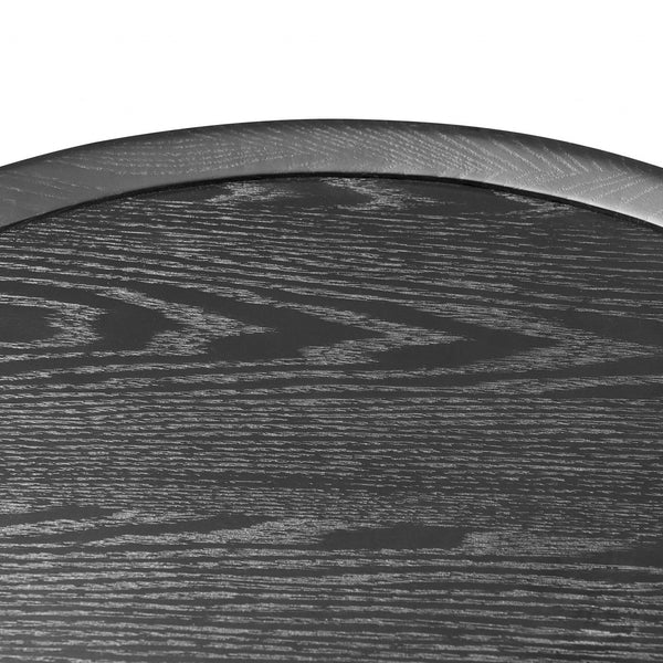 Homeroots 35" Black Manufactured Wood Round Coffee Table   370463