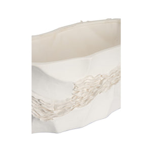 Chelsea House Ripple Ceramic Bowl — Sculptural Matte White Centerpiece With Ripple Texture, Versatile Decor Accent 370469
