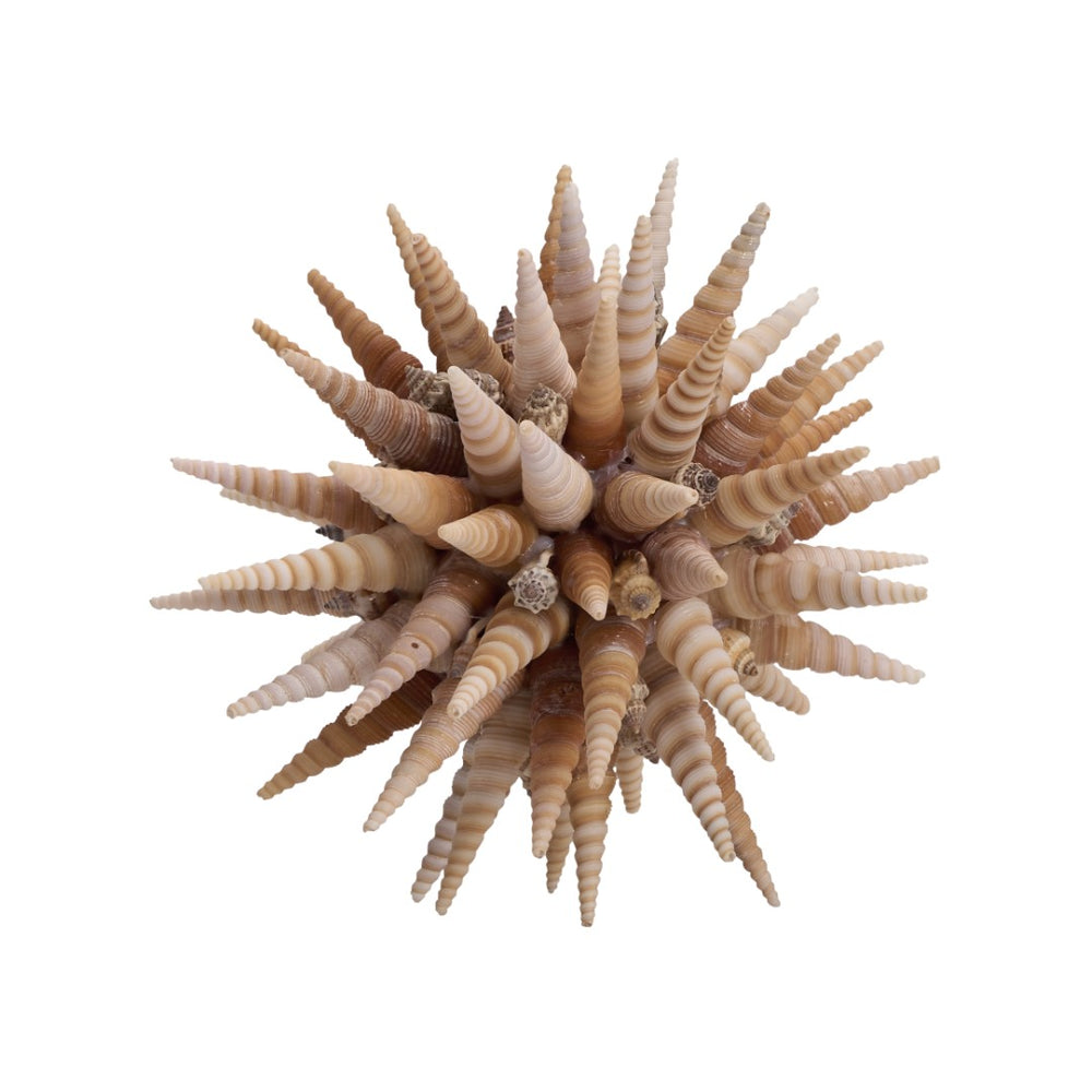 Chelsea House Marlin Decorative Shell Ball Small — Handcrafted Marlin Spike Shells, Coastal Boho Accent 7" 370480