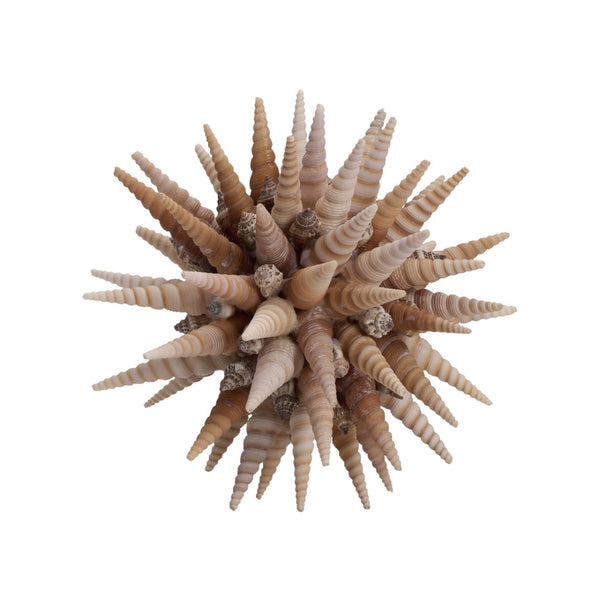 Chelsea House Marlin Decorative Shell Ball Small — Handcrafted Marlin Spike Shells, Coastal Boho Accent 7" 370480