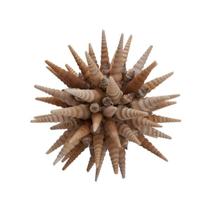 Chelsea House Marlin Decorative Shell Ball Small — Handcrafted Marlin Spike Shells, Coastal Boho Accent 7" 370480