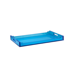 Chelsea House Charles Acrylic Tray Glossy Blue 30X20x3in — Durable Lightweight Serving & Styling Tray For Home Decor And Organization 370488