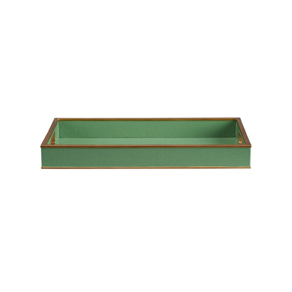 Chelsea House Reddington Luxe Tray In Green Croco With Gold Edge — Shayla Copas Design For Serving & Styling 370491