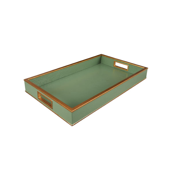 Chelsea House Reddington Luxe Tray In Green Croco With Gold Edge — Shayla Copas Design For Serving & Styling 370491