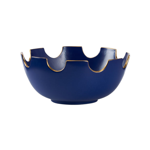Chelsea House Classic Bowl Large Navy Handcrafted Ceramic Centerpiece — 15.25" Wide Deep Glaze For Stylish Displays 370495