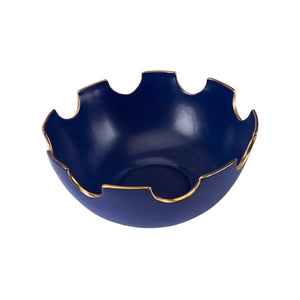 Chelsea House Classic Bowl Large Navy Handcrafted Ceramic Centerpiece — 15.25" Wide Deep Glaze For Stylish Displays 370495