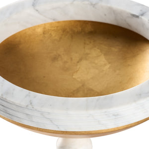 Chelsea House Elysian Marble & Gold Bowl — Sculptural Centerpiece With Floating Ball Feet, Luxe Contrast For Decor 370524