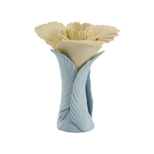 Chelsea House Chelsea Handcrafted Bisque Pale Yellow Ceramic Tulip Accent — 7" Sculptural Vase For Mantel, Shelf Decor 370527