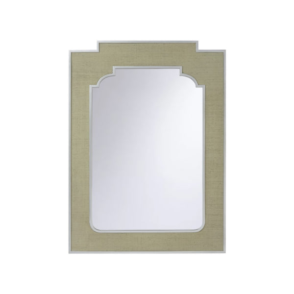 Chelsea House Yangon Rectangular Mirror In Green Raffia By Jamie Merida — 46" X 34.5" Organic Wall Statement Piece 370543