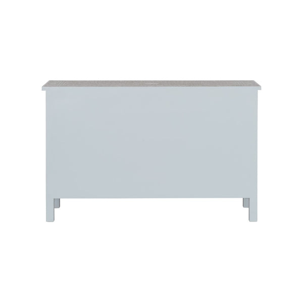 Chelsea House Charles Chest With Gray & White Mother-Of-Pearl Inlay — 7-Drawer Elegant Storage For Bedroom, Entryway 370552
