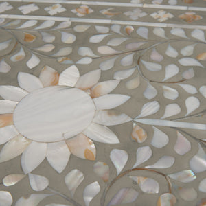 Chelsea House Charles Chest With Gray & White Mother-Of-Pearl Inlay — 7-Drawer Elegant Storage For Bedroom, Entryway 370552