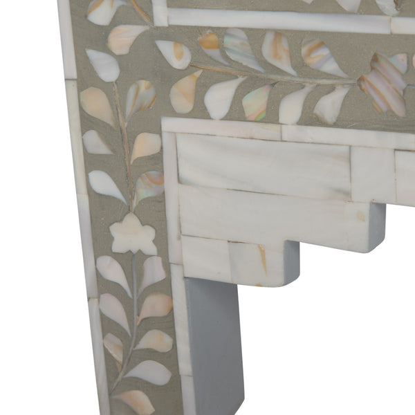 Chelsea House Charles Chest With Gray & White Mother-Of-Pearl Inlay — 7-Drawer Elegant Storage For Bedroom, Entryway 370552