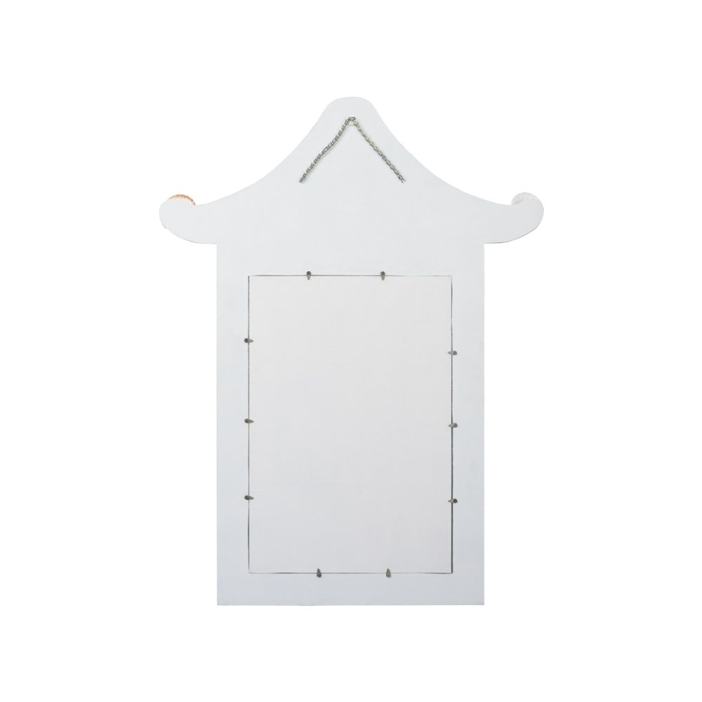 Chelsea House Shell Mirror — 49" Tiered Pagoda Shell Wall Mirror With Iridescent Natural Shell Face For Coastal DéCor 370570