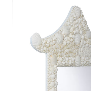 Chelsea House Shell Mirror — 49" Tiered Pagoda Shell Wall Mirror With Iridescent Natural Shell Face For Coastal DéCor 370570