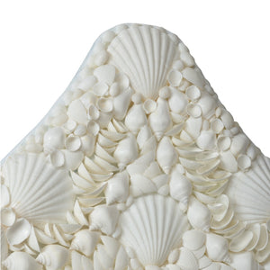 Chelsea House Shell Mirror — 49" Tiered Pagoda Shell Wall Mirror With Iridescent Natural Shell Face For Coastal DéCor 370570