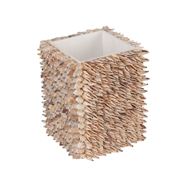 Chelsea House Shell Planter Handcrafted Mosaic Seashell Square Vessel For Succulents, Coastal Decor, Durable Artistry 370600