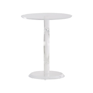 Chelsea House Chicago Acrylic Side Table — Crystal Clear 22" H Minimalist Nightstand, Durable Shatter-Resistant Accent Pedestal 370606